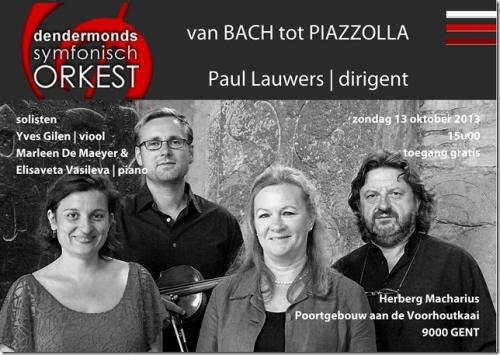 Concert Van Bach tot Piazzolla oktober 2013
